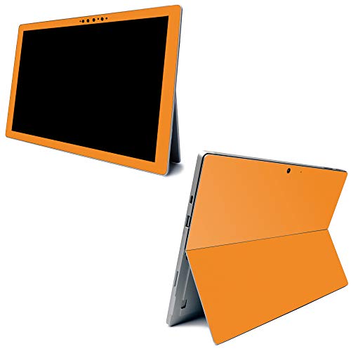 Image of MightySkins Carbon Fiber Skin for Microsoft Surface Pro 7 - Solid Orange | Textured Carbon Fiber Finish | Easy to Apply, Remove, and Change Styles | Made in The USA (CF-MISURPR7-Solid Orange)