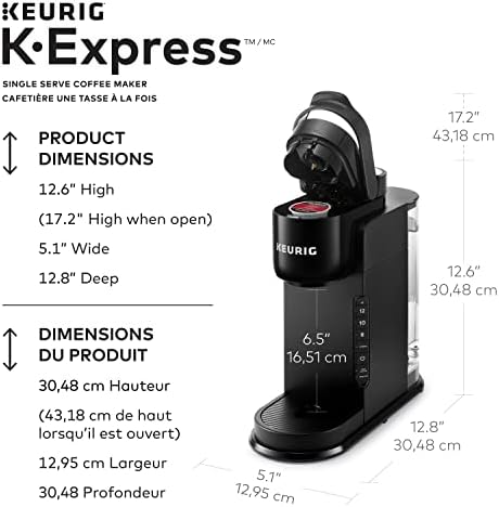 Keurig K-Express Single Serve K-Cup Pod Coffee Maker, Black, With A Removable Reservoir And Strong Button Function — view 4