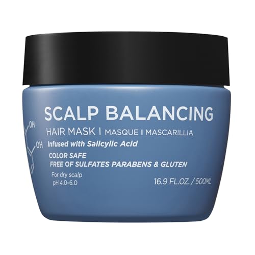 Luseta Scalp-Balancing Hair Mask for Women, Reducing Build-up with Salicylic Acid, Anti-Dandruff Hair Mask for Women, Clarifying Refreshing, pH-Balanced, 16.9 Oz