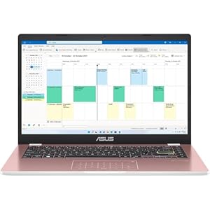 ASUS Vivobook 14 E410KA | 14" Full HD Laptop with Microsoft Office 365 | Intel Celeron N4500 | 4GB RAM | 128GB eMMC | Windows 11 S Mode | Pink