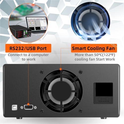 Alimentation programmable RS-232 CC évite les surtensions - 5