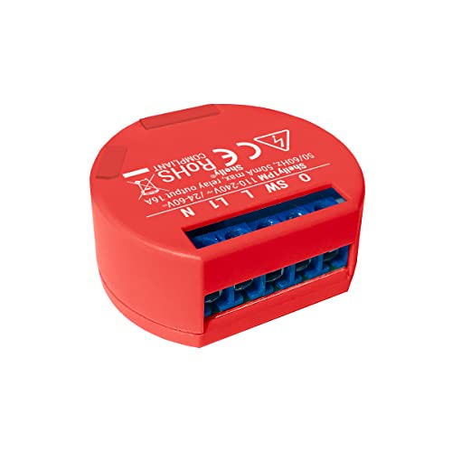 Shelly 1 PM Relay Switch, WiFi Smart Home Automation, Compatible with Alexa & Google Home, iOS Android App, No Hub Required, Wireless Light Switch, Smart Appliances Gadgets, Non UL