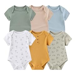 Baby Bodysuit 6-piece Solid/Bicycle/Boat