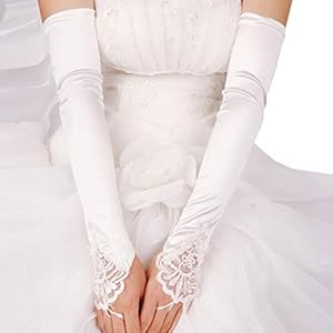Rann.Bao Dames handschoenen lange bruidshandschoenen bruiloft bruid handschoenen opernengte vingerloze handschoenen…