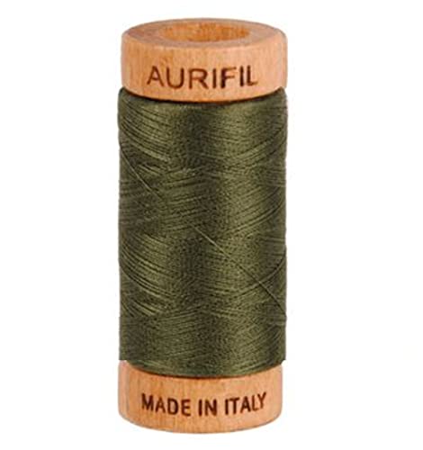 Aurifil Hilo de Algodón Mako 80wt Verde Oscuro miniatura 1