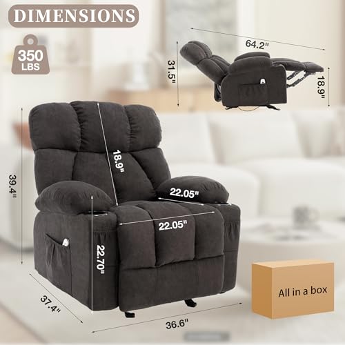 Sillón reclinable ergonómico color negro miniatura 2