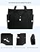 REDSINDA Canvas Tote Bag with Zipper, Multiple Pockets for Daily Essentials, Travel, Work (Black)