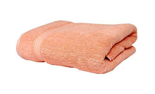 Image of Space Fly Cotton Towels for Bath | 600 GSM Bath Towel | Luxury Towel for Bath | Body Towel for Men | Towel for Bath Women | Towel for Bath Large Size Men | Shower Towel (Peach&Sea Green)