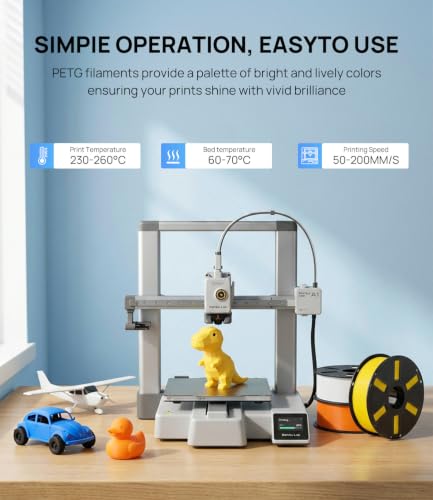 Image of JAYO PETG 3D Printer Filament 1.75mm, 1.1kg Reusable Spool, Wood