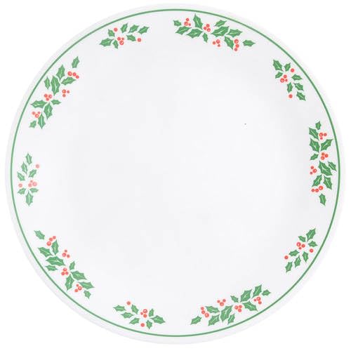 Corning Winter Holly (Green Band, Corelle) Dinner Plate