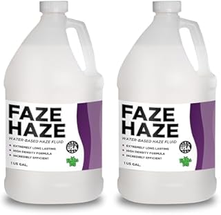 Faze Haze - Professional Water Based Haze Juice - for use in Antari Fazers, Chauvet Hazers, Base Hazer Pro and Martin Compact Hazers - (1 Gallon X 2)
