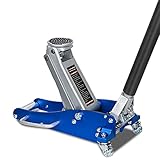 BILT HARD Aluminum and Steel Floor Jack, Low Profile Hydraulic Floor Jack with Dual Piston Rapid Pump, 1.5 Ton (3,000 lb) Capacity, Blue