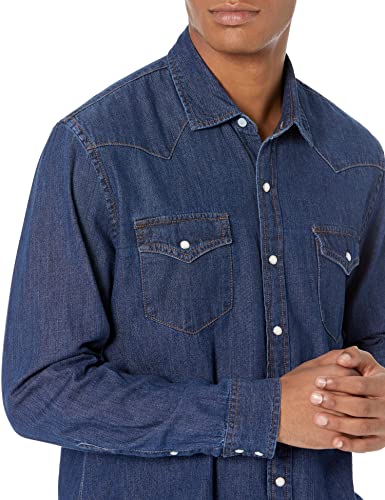 Image of Amazon Essentials Men's Regular-Fit Long-Sleeve Denim Shirt