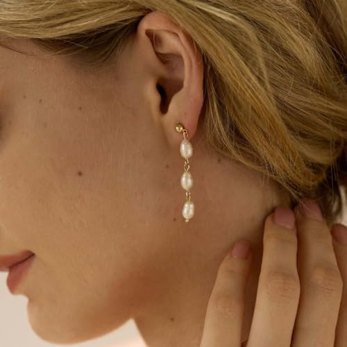 Pearl-Earrings-for-Women-Dainty-Gold-Pearl-Drop-Dangle-Earrings-Hypoallergenic-Pearl-stud-Earrings-Wedding-Jewelry-Gift-for-Women