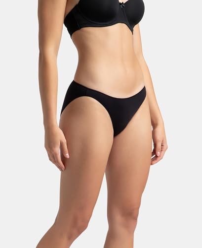 Image of Jockey 1803 Women Medium Coverage Micro Modal Elastane Stretch Bikini with Concealed Waistband and StayFresh Treatment