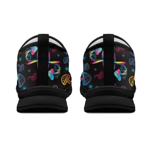 Howilath Hummingbird & Mushroom Slip on Shoes Women Casual Sport Shoes No Laces Running Sneakers with EVA Sole4