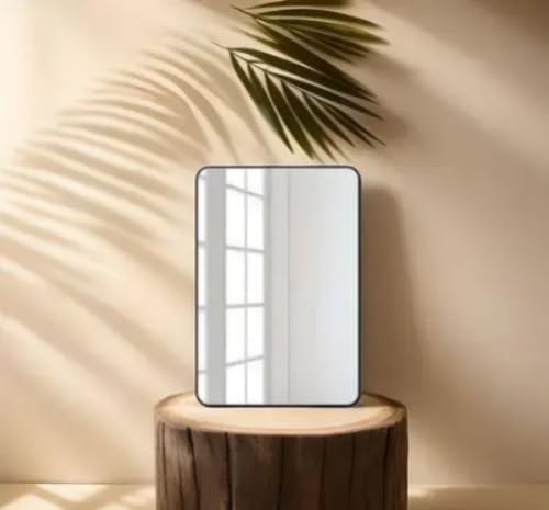 Image of Stylish Global Mirror for Bathroom Frameless Decorative Mirror for Washbasin, Livingroom, Homedecor, Bedroom, and Entryway, Wall Mount.
