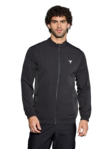 Image of TECHNOSPORT Men's Regular Fit Plus Size Solid Active Jacket With Techno Lite, UPF50+ Sun Protection