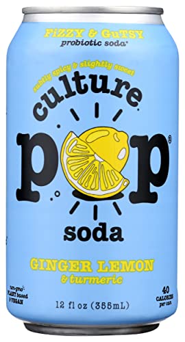 Culture Pop Soda Sparkling Probiotic Drink, 40 Calories Per Can, ...