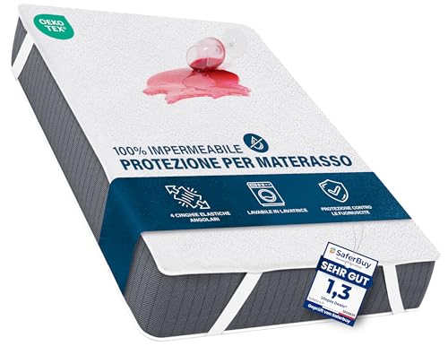 Utopia Bedding Coprimaterasso Matrimoniale Impermeabile 160 x 200 cm, 4 Angoli Elasticizzati,...