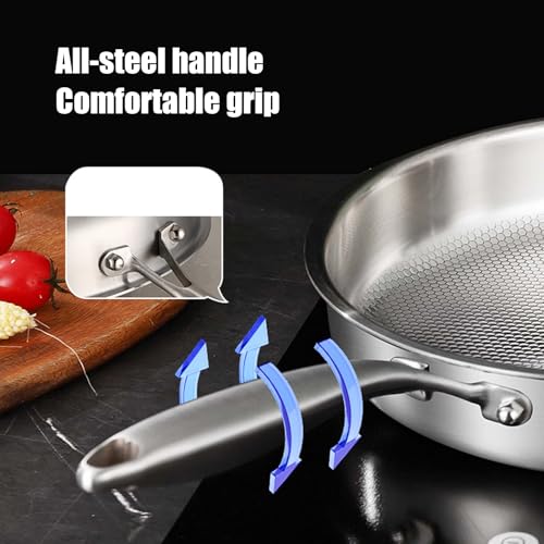 Hugsweet Titanpfannen Zum Kochen – Titan-Hammerpfanne Pro Mit Deckel, Antihaft-Bratpfannen, Nährwert-P-fanne, Multifunktionale, Kratzfeste Antihaft-P-fanne Zum Braten, Pfannenrühren Und Schmoren 8 Hugsweet Titanpfannen Zum Kochen – Titan-Hammerpfanne Pro Mit Deckel, Antihaft-Bratpfannen, Nährwert-P-fanne, Multifunktionale, Kratzfeste Antihaft-P-fanne Zum Braten, Pfannenrühren Und Schmoren