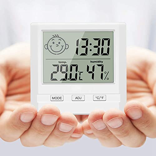 Pasotim 2 x Innenthermometer Hygrometer mit Zeitanzeige – Bild 4