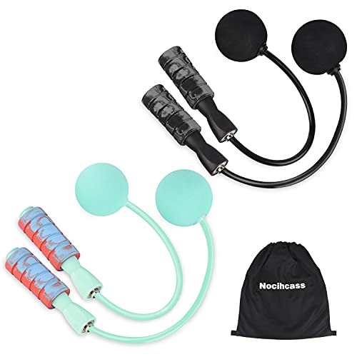 Cordless Jump Rope, 2 Pack Weighted Ropeless Jump Rope for Workout, Adjustable Bod Skipping Rope for Beachbody Indoor Fitness Suitable for Women Men and Kids
