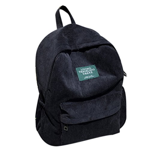 FOKOM Kord Casual Rucksack Daypack Rucksackhandtasche Laptoprucksack-Schwarz Cover