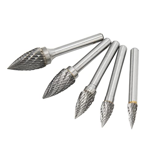 Set de 5 fresas de carburo de corte doble miniatura 3