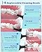 Plaque Remover for Teeth, Dental Cleaning Kit Tartar Remover for Teeth with LED Light & 5 Modes, Rechargeable Dental Cleaner, 4 Replaceable Heads