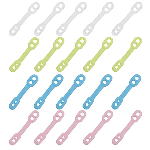 UtySty 20 Stück Kleiderbügel, rutschfeste Gummigriffe, Befestigungsgurt, winddichte Haken, Clip, Anti-Drop-Silikonstreifen, Kleiderbügel-Befestigung für den Innen- und Außenbereich