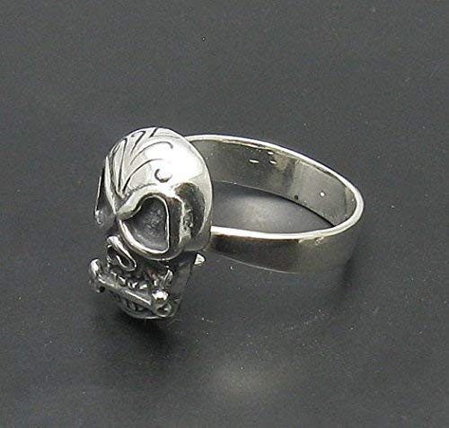 Bague crâne argent 925 réglable solution taille unique Empress R000844 - 6
