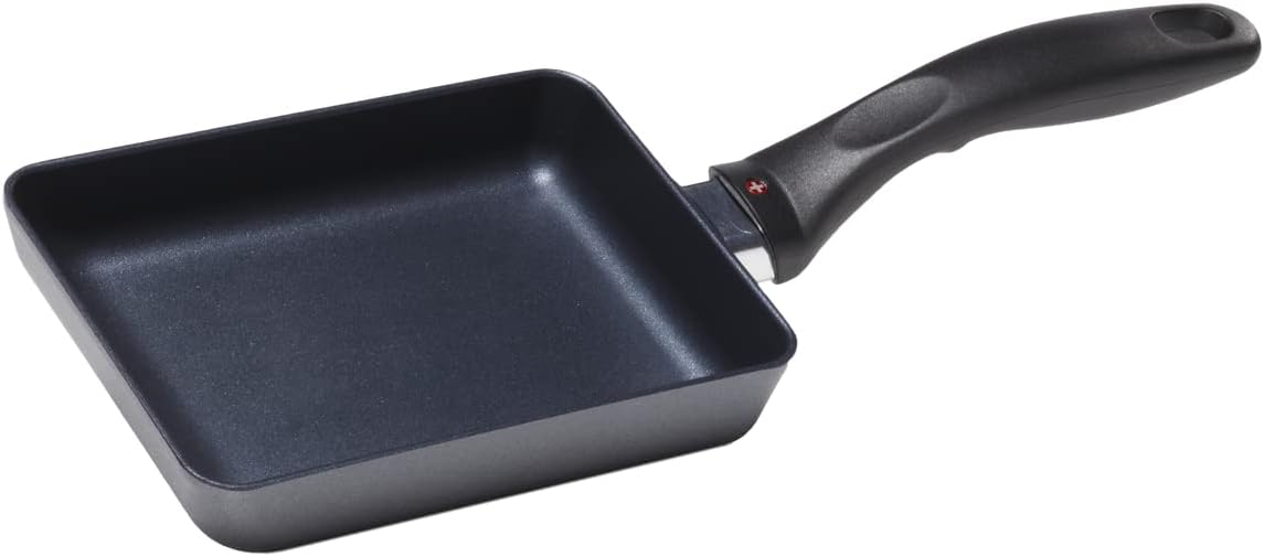 Swiss Diamond Japanese Omelet Pan (Tamagoyaki) 5"x7" HD Nonstick Induction Diamond Coated Aluminum Dishwasher & Oven Safe Grey