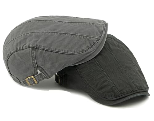 Image of Cotton Newsboy Cap for Men Flat Hats Adjustable Ivy Gatsby Driving Hat Cap