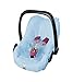 ByBoom – Fodera estiva universale, fodera in 100% cotone, per ovetto, seggiolino auto, es. Maxi Cosi, Cabriofix, City, Pebble; sviluppata in Germany, made in EU, colore: blu chiaro