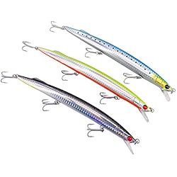 Akami Señuelos AKAMI Kit de 3 artificiales Minnow Long Jerk Wild 19 cm de 34 g (Combo Wild 2)