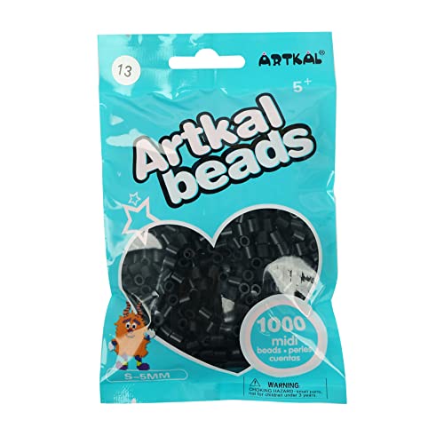 Artkal Black Fuse Beads 1000 Melty Beads 5mm Iron Beads Compatible Perler Beads and Hama Beads