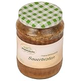 Memmendorfer Sauerbraten vom Rind eingekocht im Glas, 660g Hausmannskost vom Metzger, 3-4 Scheiben