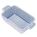 Cabilock Lasagne naczynie z uchwytami – ceramiczne naczynia do gotowania do piekarnika ceramiczna patelnia do pieczenia lasagna zapiekanka indywidualne naczynia do pieczenia (prostokątna forma do pieczenia niebieska)