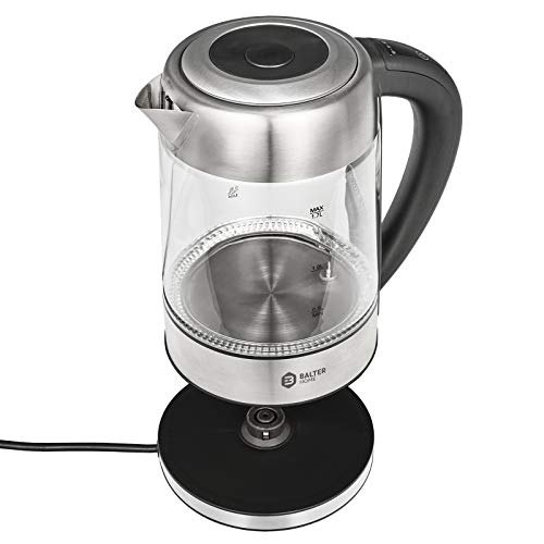 Foto von Balter Wasserkocher ✓ Temperatur 60-100C ✓ Warmhaltefunktion ✓ Edelstahl und Glas ✓ BPA FREI ✓ 1,7 Liter ✓ LED