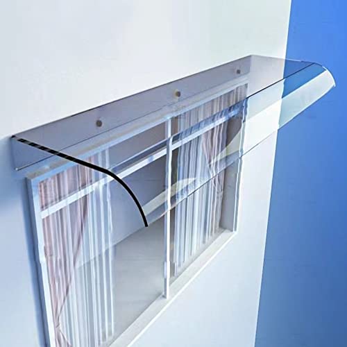 Gebogenes Fenster-/Türvordach, Markise für Gartenterrasse, Veranda, Polycarbonat-Abdeckung, Fenstermarkise, Regenschutz, Haustürvordach, Außenmarkise, UV-Schutz vor Regen und Schnee (40 x 30