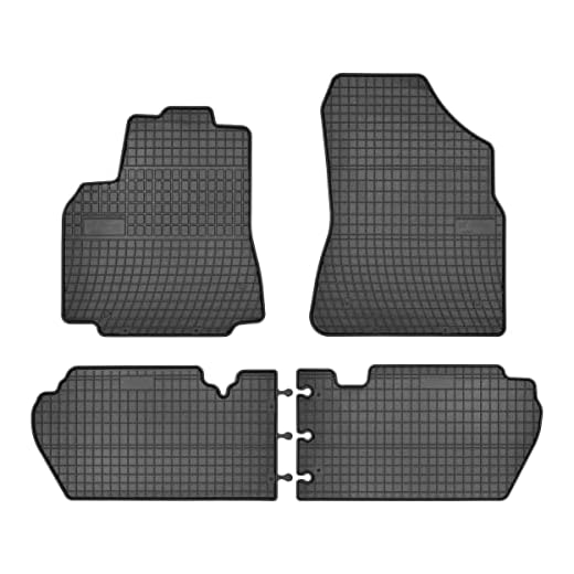 DBS 1765913 Alfombrillas de coche de goma - A medida - Alfombrillas para coche - 4 uds. - Goma de gran calidad - Inodora - Antideslizante - contorno elevado