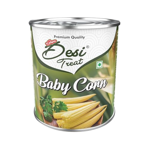 Desi Treat Fresh Baby Corn | 800g Pack | Farm Fresh Tender Baby Corn Cobs | Ready to Cook for Soups, Salads, Stir Fry, Snacks & Everyday Recipes | Healthy Vegetarian Ingredient