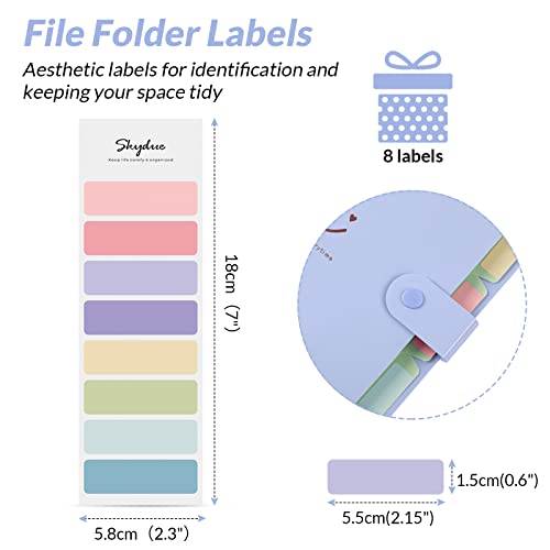 Image of SKYDUE Letter A4 Paper Expanding File Folder Pockets Accordion Document Organizer (Purple)