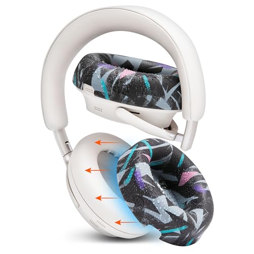 Image of WC SweatZ QC Ultra - Patented Protective Earpad Covers Compatible with Bose QuietComfort Ultra Gen 1 & Gen 2 by Wicked Cushions | Sweatproof & Washable | 90's Black