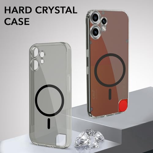 Image of Jkobi Lifetime Anti-Yellow MagSafe Compatible Clear Back Cover Case for Nothing CMF Phone 2 Pro (Sleek Hard Crystal | Shockproof and Camera Protection)