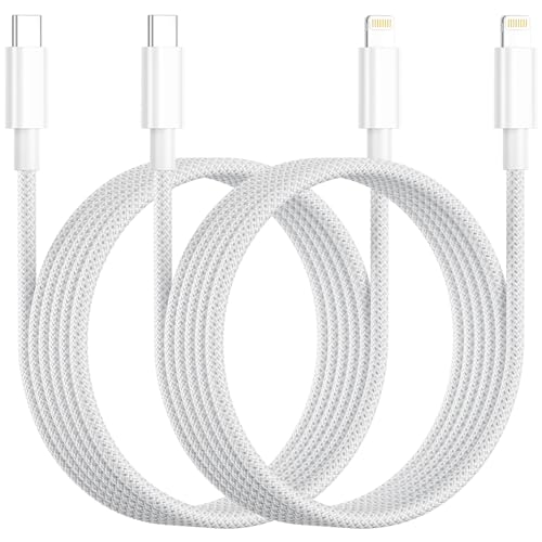 Lightning Kabel USB C 2M 2Pack [Apple MFi Zertifiziert] iPhone Ladekabel USB C auf Lightning Kabel iPhone Schnellladekabel Apple USB C Ladekabel für iPhone 14 13 12 11 Pro Max Plus X XR XS 8 SE iPad