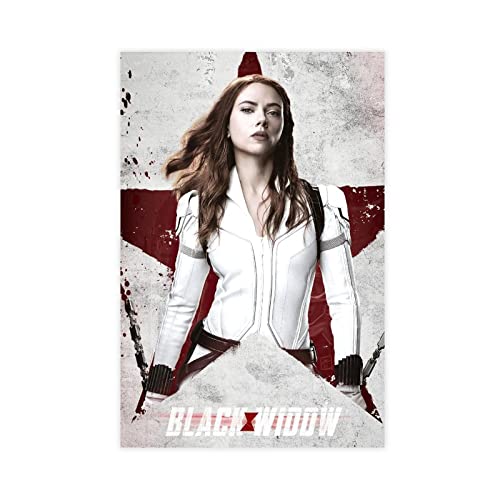 Black Widow Natasha Scarlett Johnson Affiche de film (2) (2) Décoration de chambre à coucher, bureau, décoration de chambre, cadeau, style Unframe-style 16 x 24" (40 x 60 cm) Cover