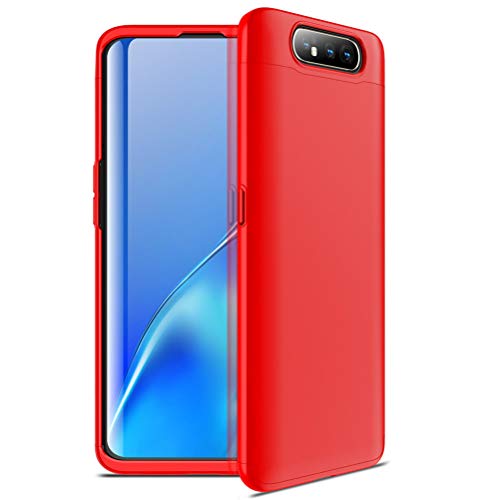 QIVSTAR for Samsung Galaxy A80 Matte Finish Design Slim Hard Case,Preium Plastic Lightweight Anti-Fall Case Scratchproof Protector Cover for Samsung Galaxy A80 Case Red AD