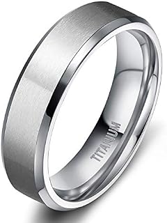 TIGRADE Titanium Rings 4MM 6MM 8MM 10MM Wedding Band in Comfort Fit Matte